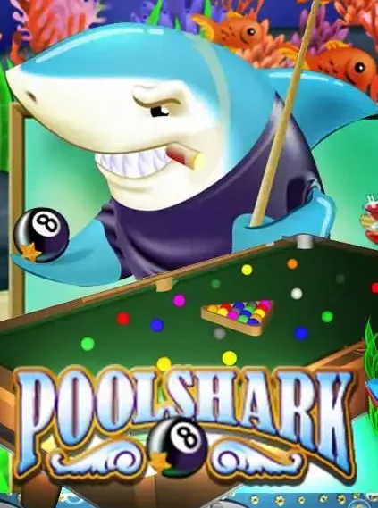 Decorative casino game artwork for CryptoLeo: Pool Shark