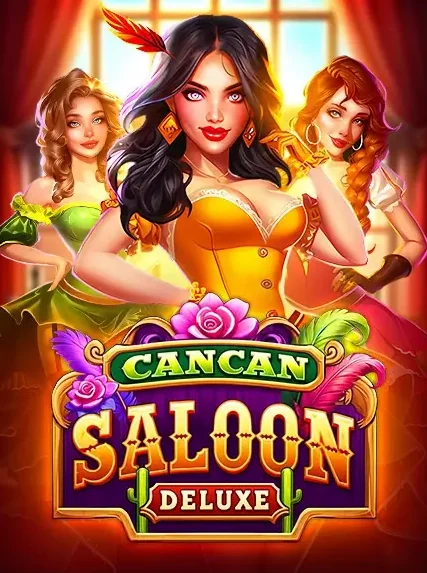 Decorative casino game artwork for CryptoLeo: Cancan Saloon Deluxe